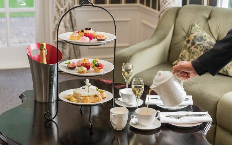 High tea table setting