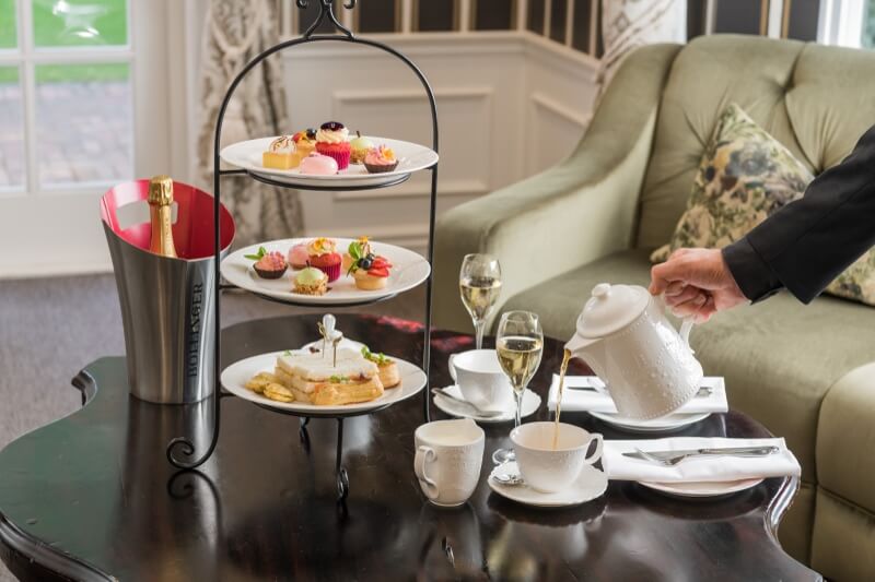 High tea table setting