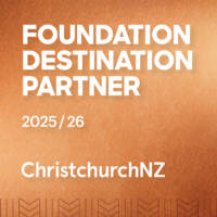 Partnership logo of ChristchurchNZ for the 2025-2026 Financial year.
