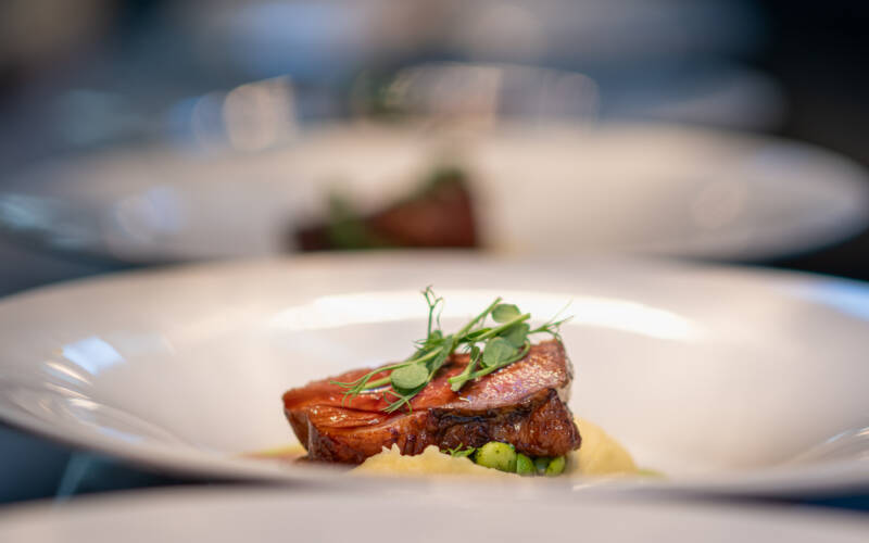 2nd Main for the 2025 Sakura and Sake Dinner hosted at The George with Zenkuro Sake - Sous Vide Lamb Rump